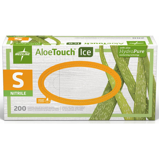 Medline Aloetouch Ice Nitrile Gloves