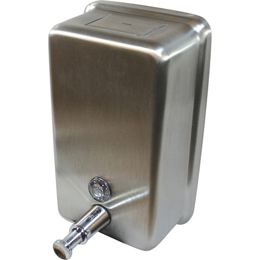 Genuine Joe Stainless Vertical Soap Dispenser