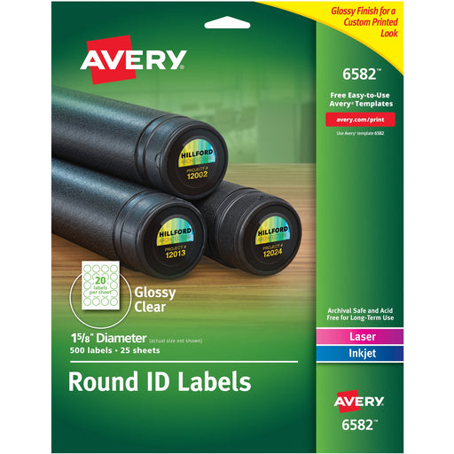 Avery® Glossy Permanent Multipurpose Round Labels