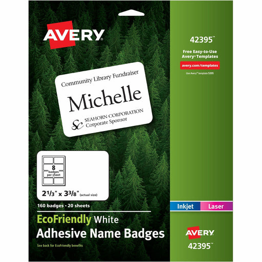 Avery® Eco-friendly Premium Name Badge Labels