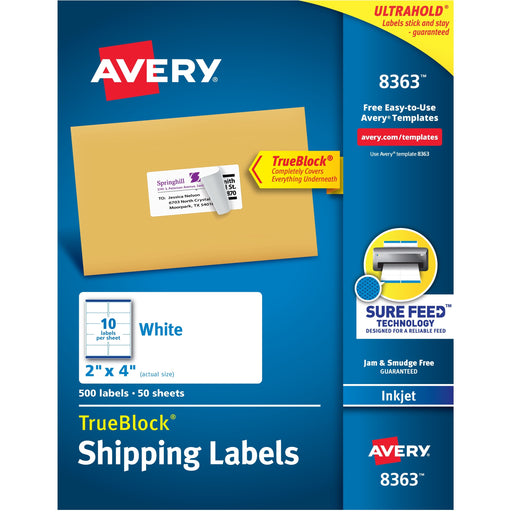 Avery® 2"x4" White Shipping Labels