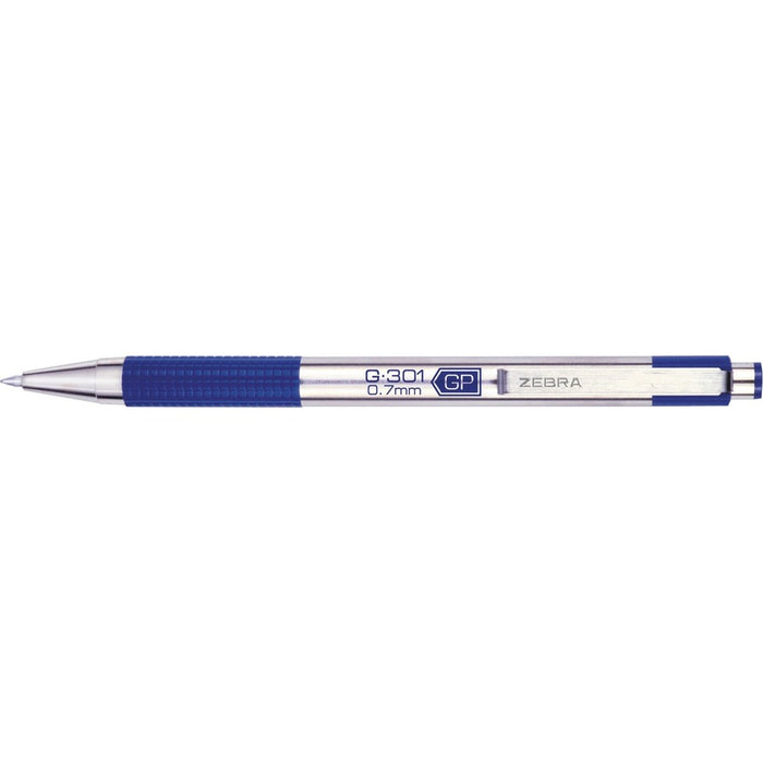 Zebra STEEL 3 Series G-301 Retractable Gel Pen