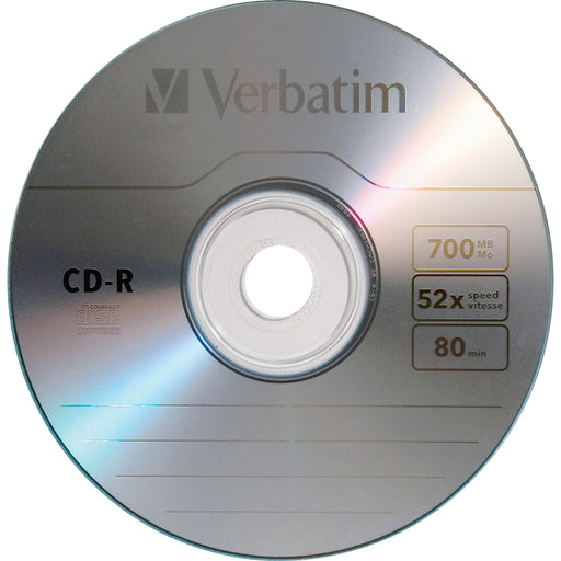 Verbatim CD-R 700MB 52X with Branded Surface - 100pk Spindle
