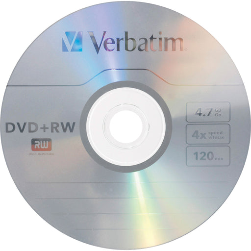 Verbatim 94834 DVD Rewritable Media - DVD+RW - 4x - 4.70 GB - 30 Pack Spindle