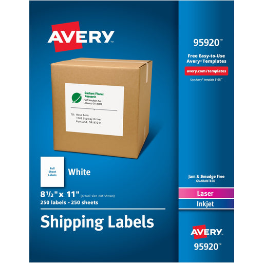 Avery® Laser/Inkjet White Shipping Labels