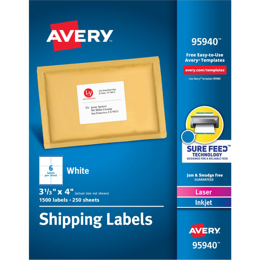 Avery® Shipping Labels - Sure Feed Technology