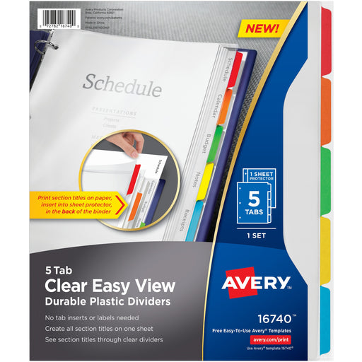 Avery® Easy View Plastic Dividers