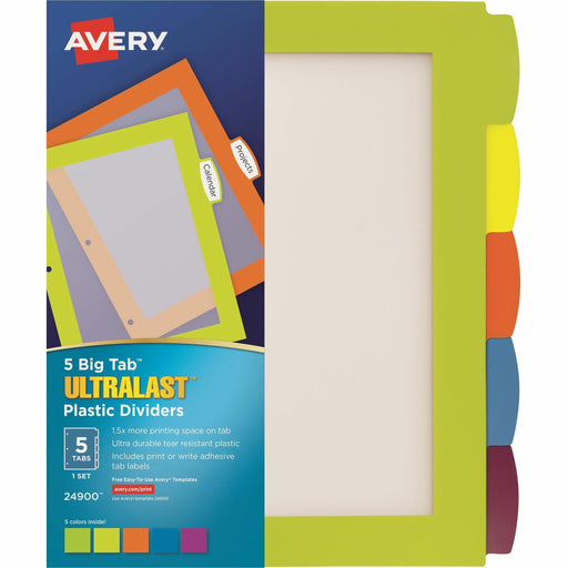 Avery® Ultralast Big Tab Plastic Dividers