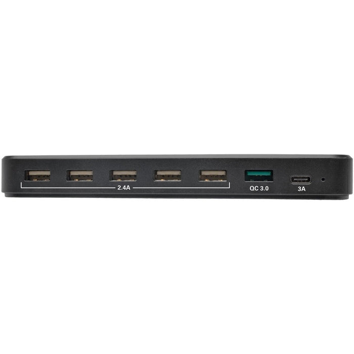 Tripp Lite 7-Port USB Charging Station Hub Quick Charge 3.0, USB-C, Storage