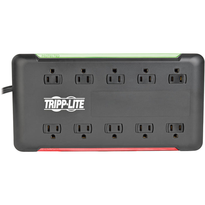Tripp Lite Protect It! 10-Outlet Surge Protector, 6 ft. Cord, 2880 Joules, Black Housing