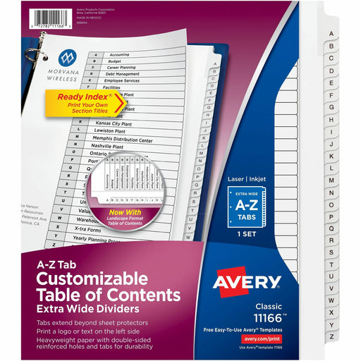 Avery® Extra Wide A-Z Tabs Ready Index Dividers