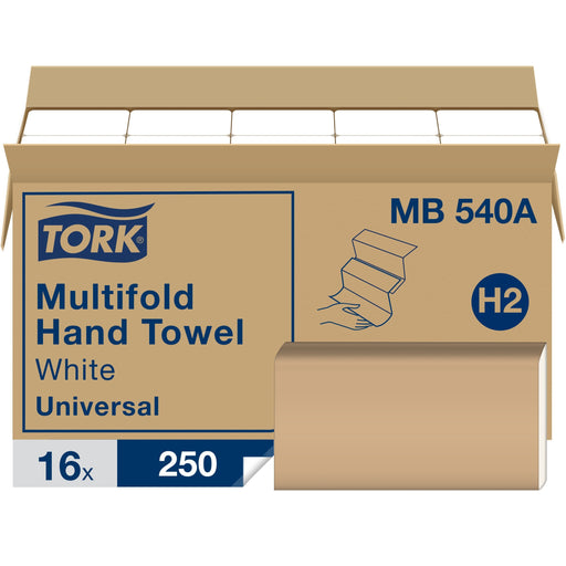 TORK Multifold Hand Towel, White, H2, Universal, 3-Panel