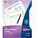 Avery® Write & Erase Pocket Plastic Dividers