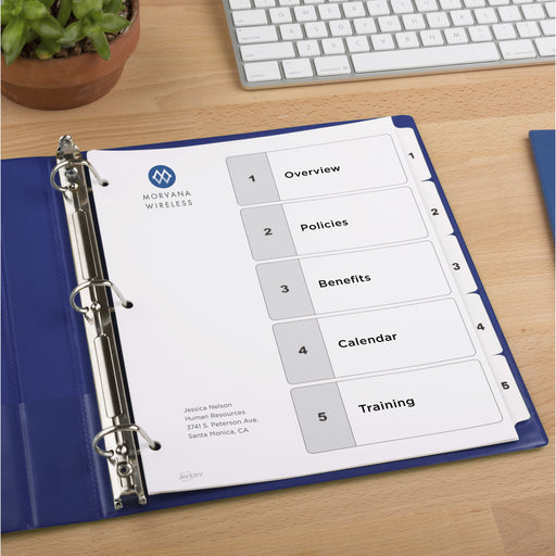 Avery® Classification Folder 5-tab TOC Dividers