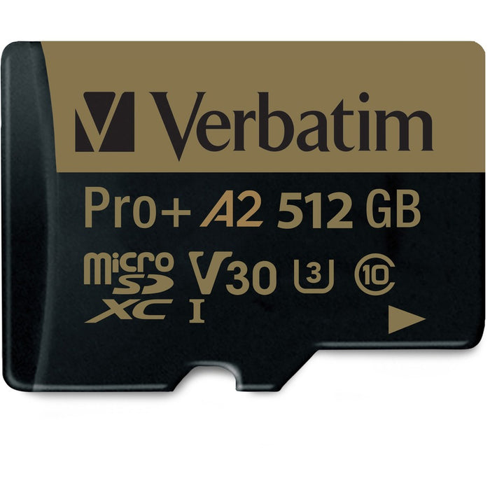 Verbatim Pro+ 512 GB Class 10/UHS-I (U3) microSDXC - 1 Pack