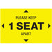 Avery® Surface Safe PLEASE KEEP 1 SEAT APART Decals
