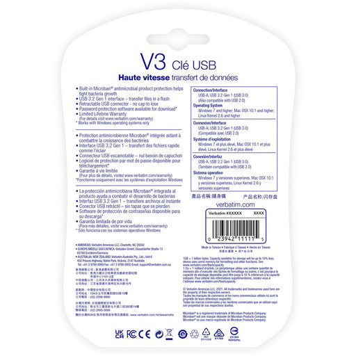 128GB Store 'n' Go® V3 USB 3.2 Gen 1 Flash Drive - 2pk - Blue, Gray