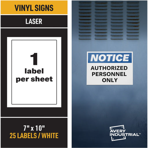 Avery® Adhesive Printable Vinyl Signs