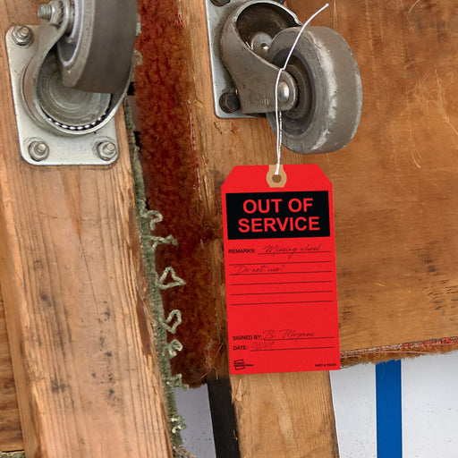 Avery® Preprinted OUT OF SERVICE Red Service Tags