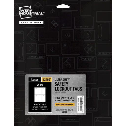 Avery® UltraDuty Lock Out Tag Out Hang Tags