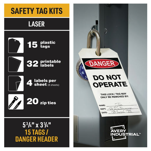 Avery® UltraDuty Hazard Warning Tag Kit
