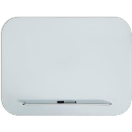 U Brands Magnetic White Glass Dry-Erase Board, 47" X 35"