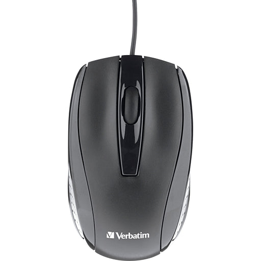 Verbatim Corded Optical Mouse - Black