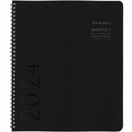 AT-A-GLANCE® Contemporary Lite 2024 Monthly Planner, Black, Large, 9" x 11"