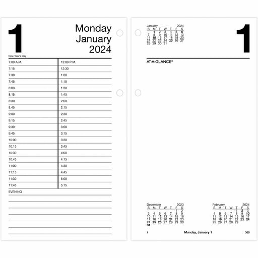 At-A-Glance Large Daily Desk Calendar Refill