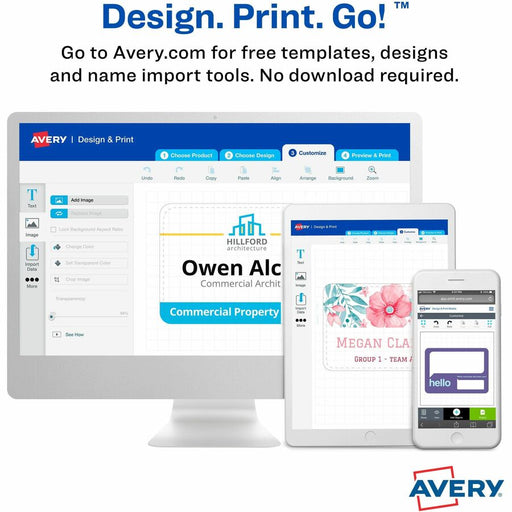 Avery® Border Print or Write Name Tags