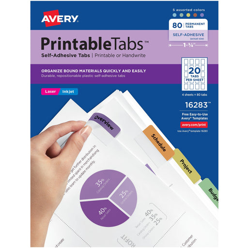 Avery® Printable Repositionable Tabs