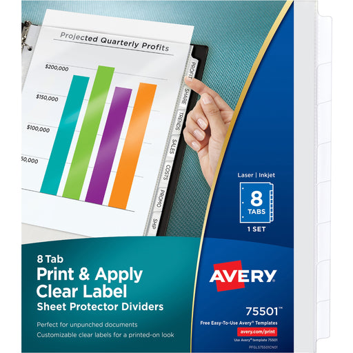 Avery® Print & Apply Sheet Protector Dividers
