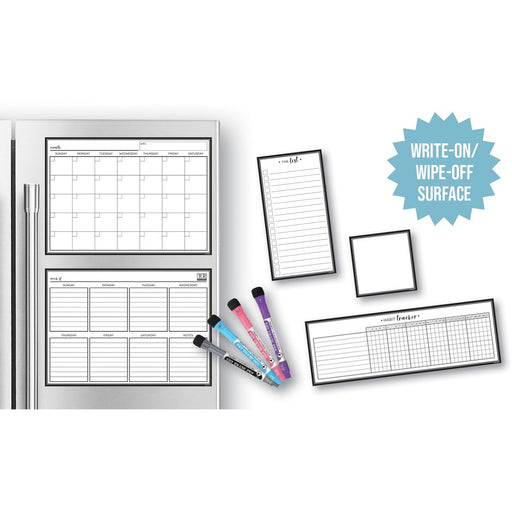 Teacher Created Resources Black & White Dry-Erase Magnetic Calendar Set