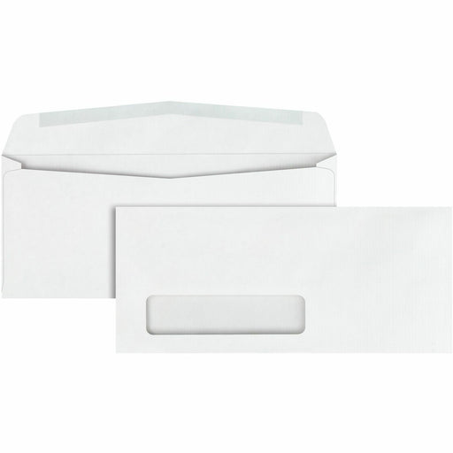Quality Park No. 10 Single Window Business Envelopes with Embossed Ridges
