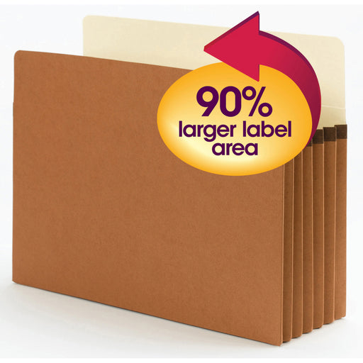 Smead SuperTab Straight Tab Cut Letter Recycled File Pocket