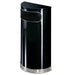 Rubbermaid Commercial Black/Chrome Half Round Receptacle