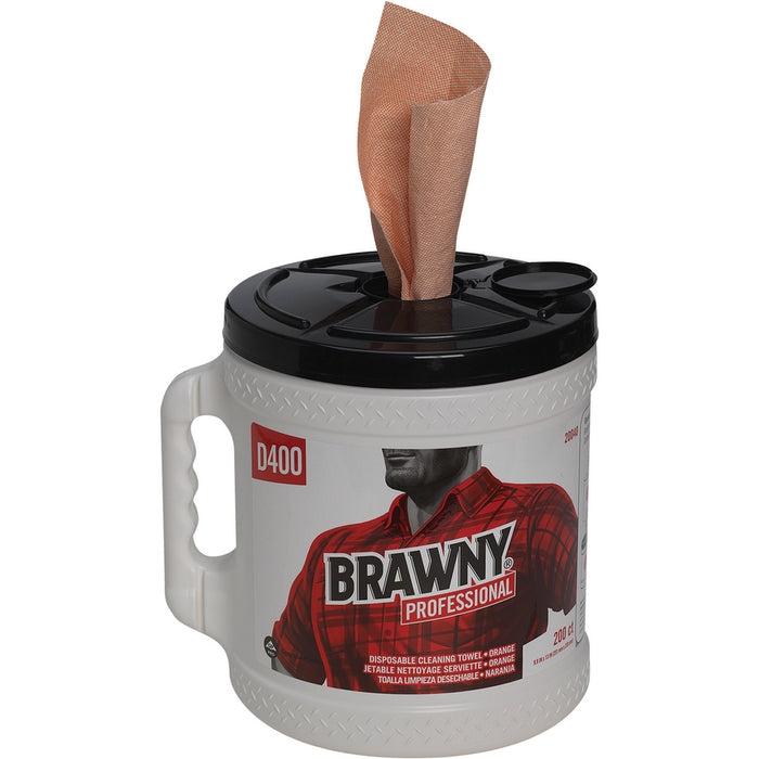 Brawny® Professional D400 Disposable Cleaning Towels With Bucket