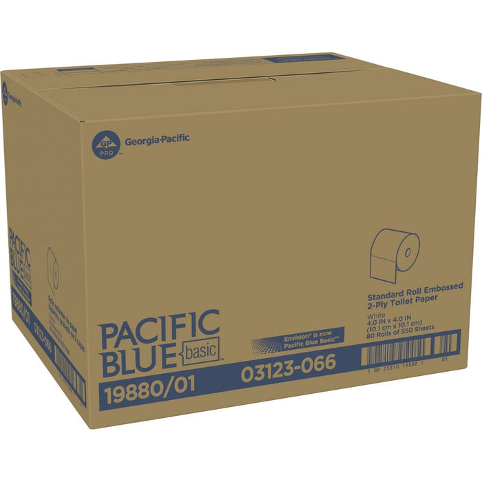 Pacific Blue Basic Standard Roll Embossed Toilet Paper