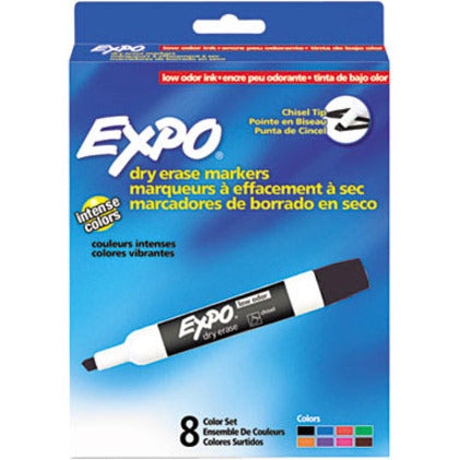 Expo Low-Odor Dry-erase 8-Color Marker Set