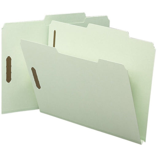 Smead 2/5 Tab Cut Letter Recycled Fastener Folder