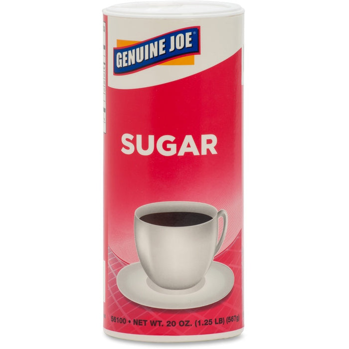 Genuine Joe Sugar - 3 / PK - Canister - 20 oz (567 g) - Natural Sweetener - 3/Pack