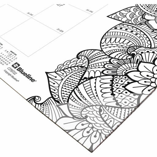 Blueline DoodlePlan Desk Pad - Botanica