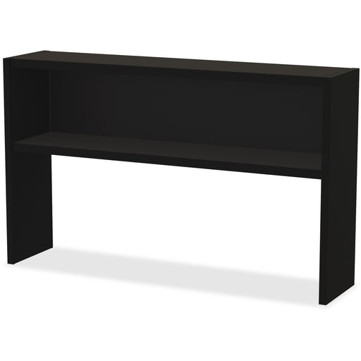 Lorell Modular Desk Series Black Stack-on Hutch