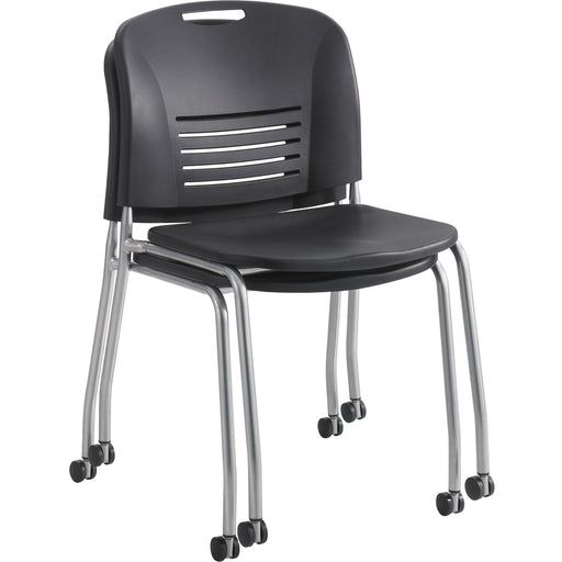 Safco Vy Straight Leg Stack Chairs with Casters