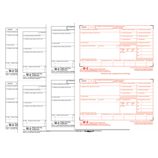TOPS Laser W-2 Forms Kits