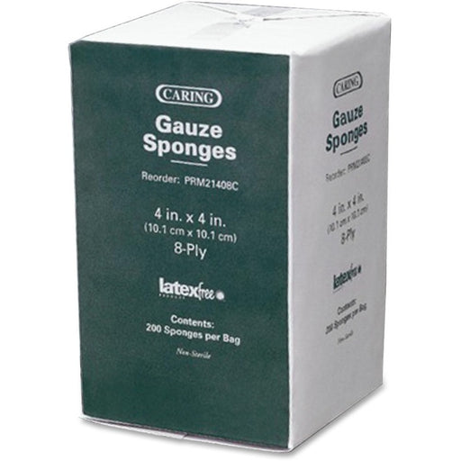 Caring Non-sterile Cotton Gauze Sponges