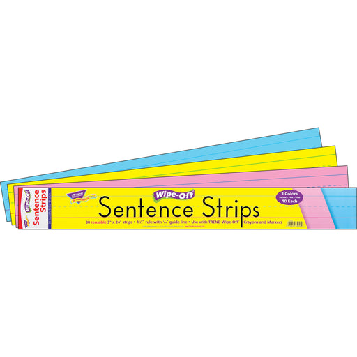 Trend 24" Multicolor Wipe-Off Sentence Strips