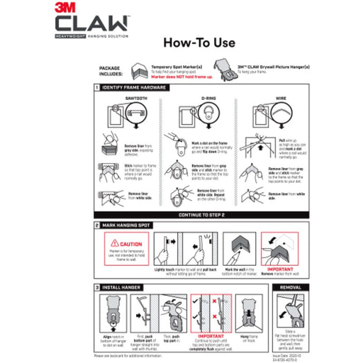 3M CLAW Drywall Picture Hanger