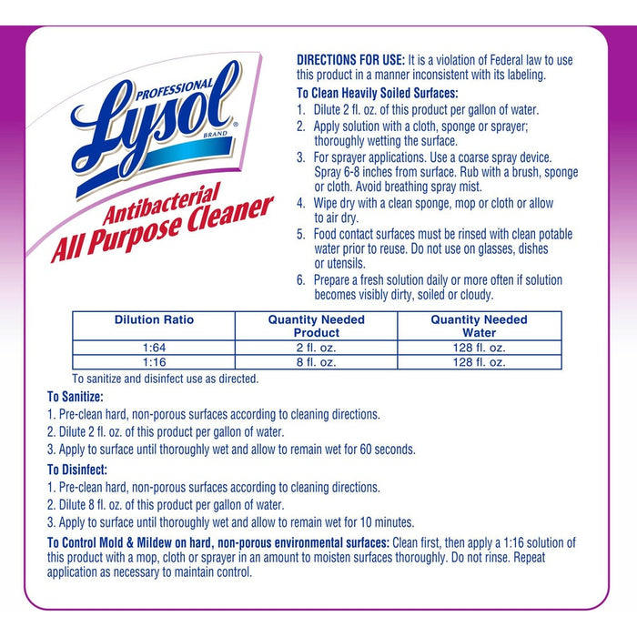 Professional Lysol Antibacterial All Purpose Cleaner