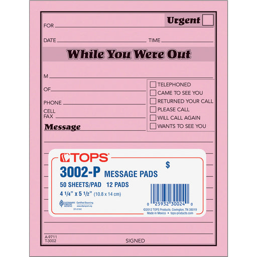 TOPS While You Were Out Message Pads